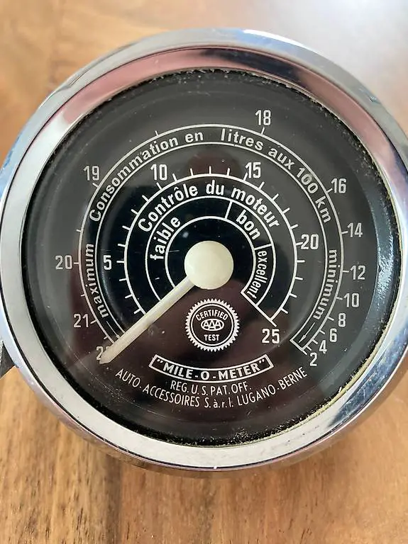 Mile-o-Meter Oldtimer Unterdruck Verbrauch Messuhr