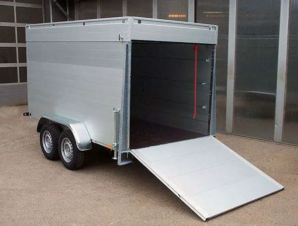 Werkstattwagen Anssems GTT Rampenanhänger Kofferanhänger alu