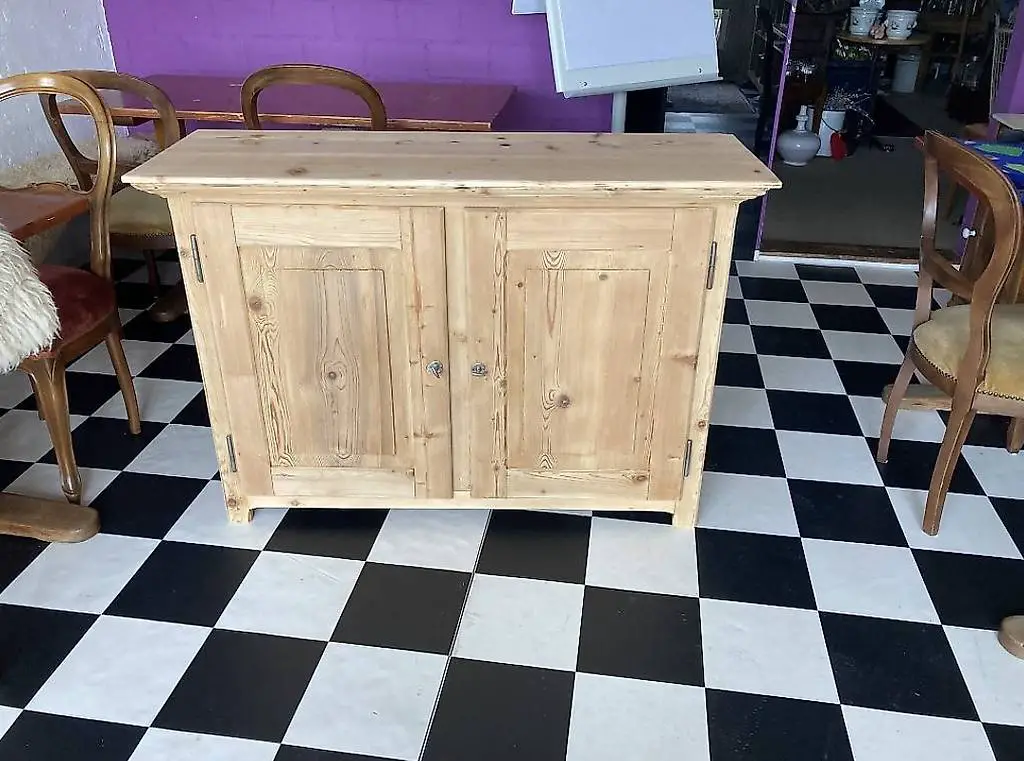 Tannen Sidebord Anrichte Kommode Antik