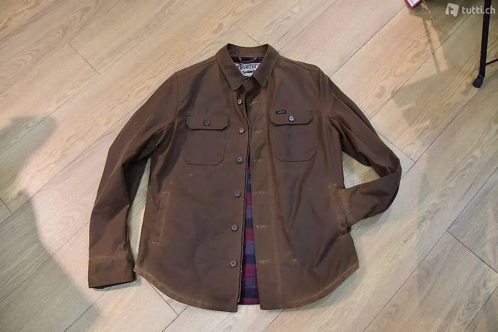  NEURokker Wax Cotton Overshirt Dark Green Men Grösse L