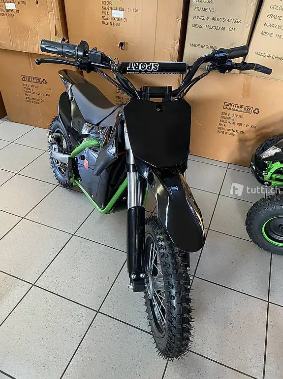  zweirad motocross electric 1200w lithium grün