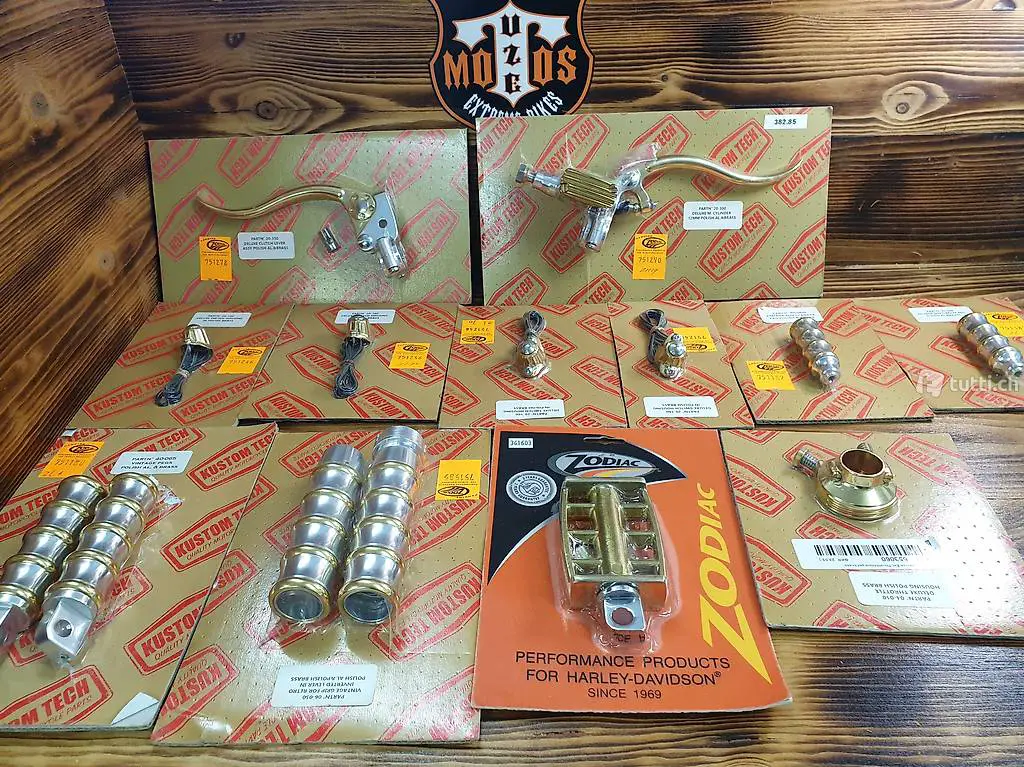  Harley Kess Tech Armaturen Griffe und Fussrasten Set Aktion