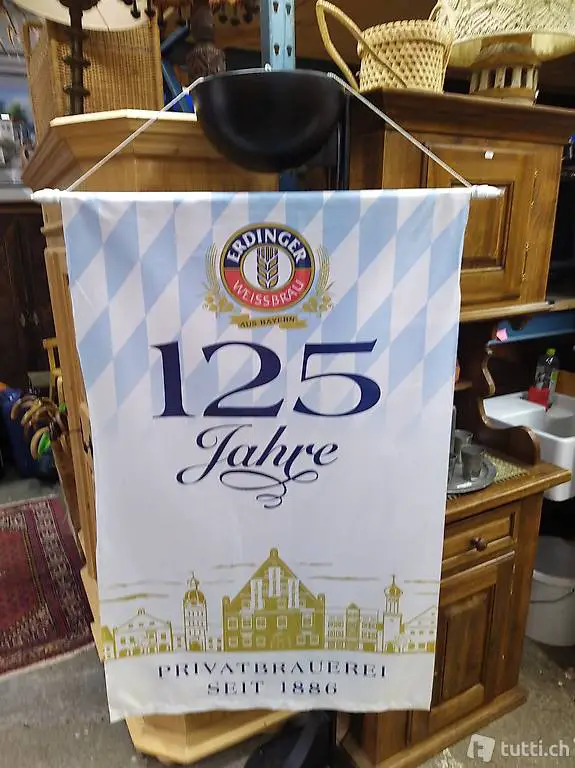 Erdinger Weissbräu 125 Jahr Jubiläumsfahne Flagge Wimpel