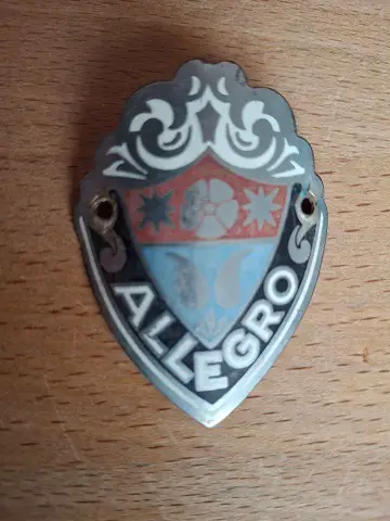 Allegro Velo Steuerkopf CH Schild Emblem