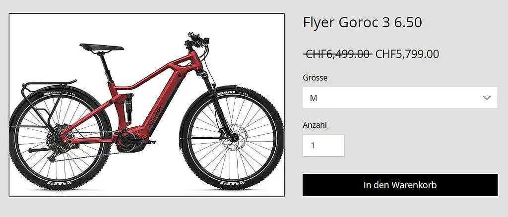 Flyer Goroc 3 6.50 Bosch CX zum Outlet Deal