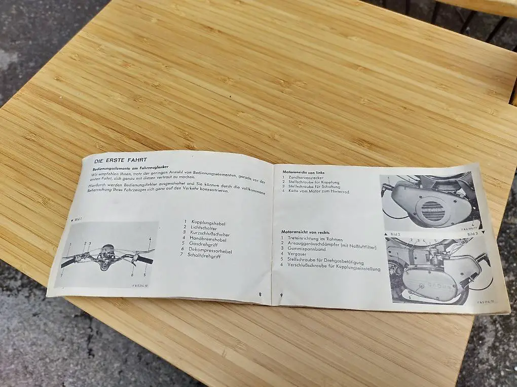 Mofa Töffli Moped Sachs Bedienungsanleitung Nr. 314.2 CH/3