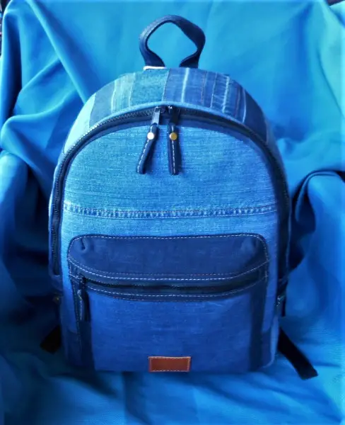 Tasche Echt Jeans Rucksack Backpack Neu handmade