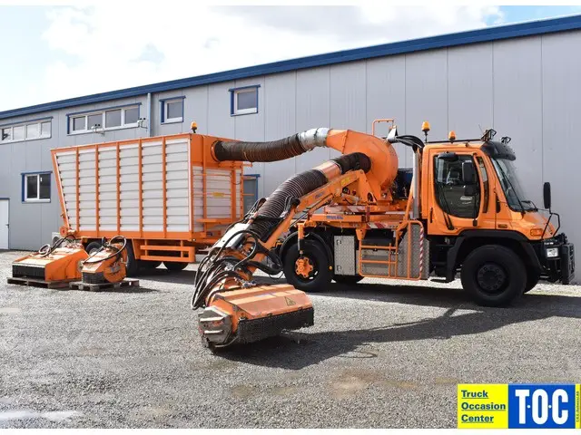 UNIMOG, Unimog U400 inkl Böschungsmäher/Anhänger, Kommunaldienst