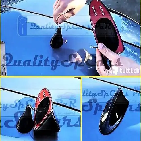 ANTENNA PINNA SQUALO Nera Ricezione RADIO AM-FM-DAB