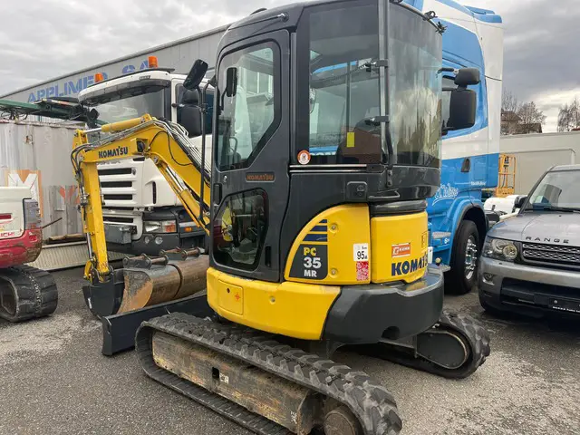 komatsu, pc35mr, bagger