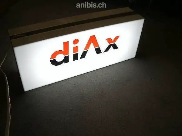 dIAX - Leuchtreklame Tafel