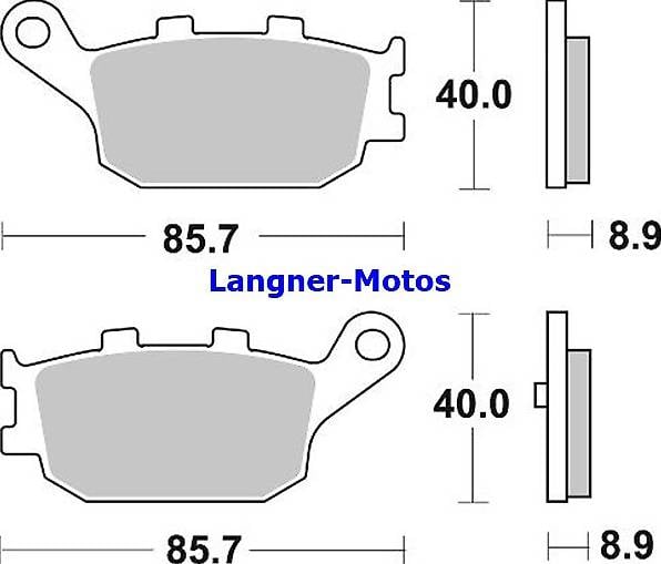 Bremsbelag SBS 158 MS Maxi Sinter HONDA NSS Jazz 250 2001-