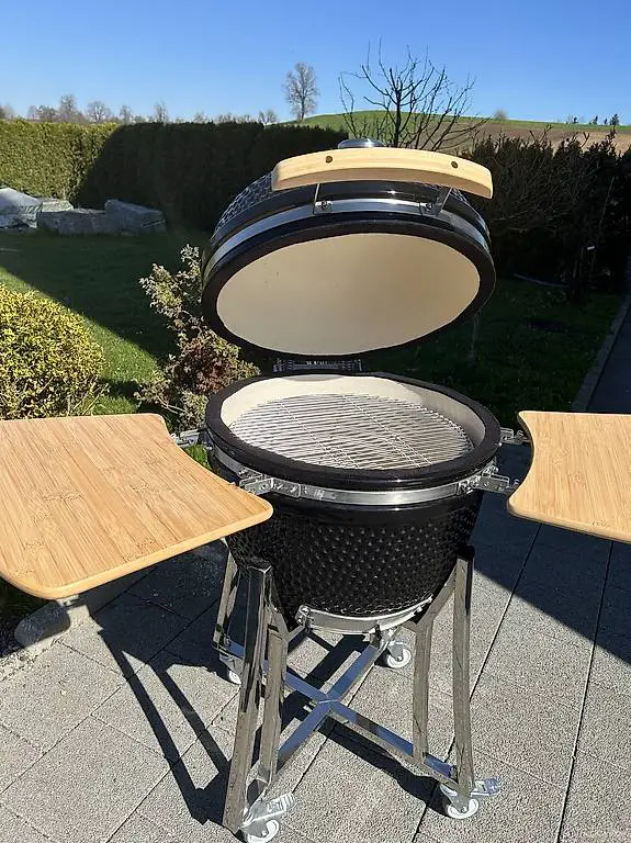 Kamado Holzkohle Keramik Grill XL schwarz, TOP Aktion