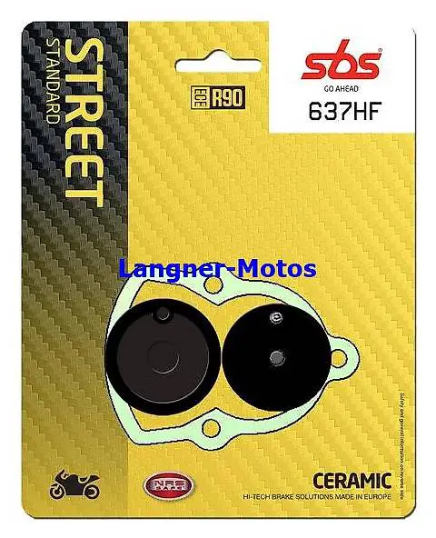 Bremsbelag SBS 637 HF Ceramic YAMAHA YFS U-P Blaster 200 88-