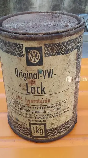 Originale Deko - VW -Lackdosen mit Inhalt für Dekoration