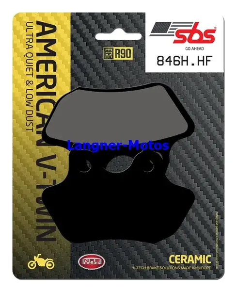 bremsbelag sbs 846 h.hf harley davidson flstc, flstf